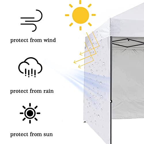 NINAT Canopy Sunwall Sidewall Gazebos Tent Waterproof for 10x10ft Pop up Canopy Straight Leg Gazebos Outdoor Instant Canopies 1 Pcs Black Canopy Sidewall Only