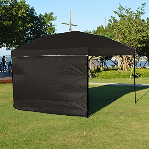 NINAT Canopy Sunwall Sidewall Gazebos Tent Waterproof for 10x10ft Pop up Canopy Straight Leg Gazebos Outdoor Instant Canopies 1 Pcs Black Canopy Sidewall Only