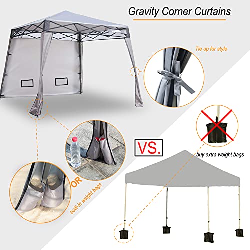 EzyFast Elegant Pop Up Beach Shelter, Compact Instant Canopy Tent, Portable Sports Cabana, 7.5 x 7.5 ft Base / 6 x 6 ft top for Hiking, Camping, Fishing, Picnic, Family Outings (6 x 6, A Khaki)