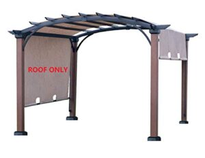 alisun replacement sling canopy (with ties) for the lowe’s allen + roth 10 ft x 10 ft tan/black material freestanding pergola #l-pg152pst-b (size: 200″ (l) x 103″ (w))