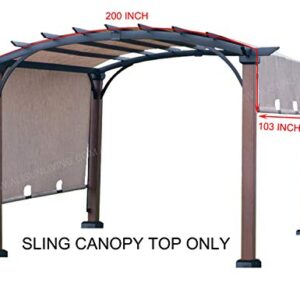 ALISUN Replacement Sling Canopy (with Ties) for The Lowe's Allen + roth 10 ft x 10 ft Tan/Black Material Freestanding Pergola #L-PG152PST-B (Size: 200" (L) x 103" (W))
