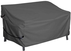 porch shield waterproof outdoor bench sofa cover – patio 2 seater loveseat cover 56w x 31d x 33h inch, black