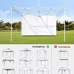 SCOCANOPY Door for 10x10 Canopy Frame One Central Zipper Design for Easy Entry and Exit,1 Pack Canopy Door Only,White