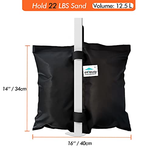 Ontheway Sand Bags for Canopy Tent, Heavy Duty Weights Sandbags, 4pcs-Pack (Black)