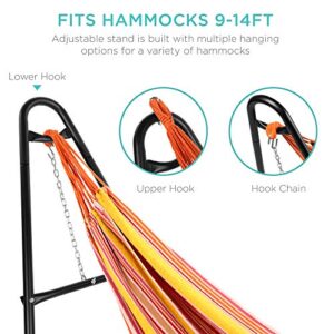 Best Choice Products 450lb Weight Capacity Adjustable Portable Hammock Stand, Outdoor Patio Weather-Resistant Steel for 9-14ft Hammocks w/Hanging Hooks, Powder-Coated Finish, Carrying Bag