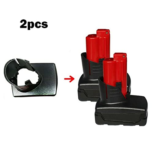 2Pcs M12 Battery Top Plastic Case Replacement, Shell Cover Only, for Milwaukee 48-11-2411 M12 Li-ion 4.0-6.0aH Battery, Plastic Housing Replacement Parts