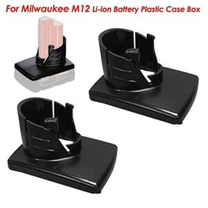 2Pcs M12 Battery Top Plastic Case Replacement, Shell Cover Only, for Milwaukee 48-11-2411 M12 Li-ion 4.0-6.0aH Battery, Plastic Housing Replacement Parts