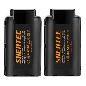 shentec 2 pack 7.4v 2.5ah battery compatible with paslode 902654 902600 b20543a b20543 cf325li 918000 im250a li, li-ion 7.4v battery