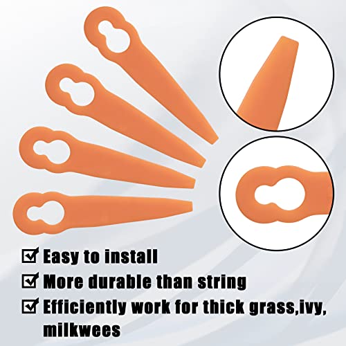 PLUMIA 120Pcs Plastic Blades Replacement Parts Compatible with STIHL Polycut 2-2, 3-2 Grass Trimmer FSA45 FSE52 FSA57, Sun Joe 24V-GT10