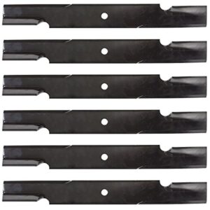 Replaces Ferris 6PK Oregon 91-638 Notched Blades fits on Scag, Turf Tiger, Cheetah 61" Cut 482879, 482881