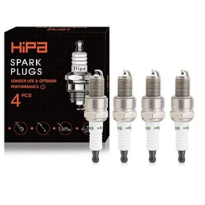 hipa bpr6es nickel standard spark plug replace for ngk bpr6es champion rn9yc rn11yc honda 98079-56846 gcv160 gcv190 gx100 gx140 gx160 gx200 gx340 gx390(4 pack)