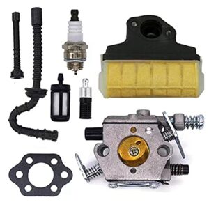 Stihl MS250 Carburetor,Drintag Carburetor Ignition Coil Kit for Stihl 021 023 025 MS210 MS230 MS250 Chainsaw Carb with 1123 160 1650 Air Filter Ignition Coil Fuel Line Tune Up Kit Replace Walbro WT286