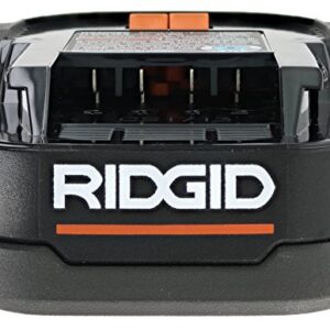 Ridgid Genuine OEM AC840085 1.5 Amp Hour 18V Compact Lithium Ion Power Tool Battery with Onboard Fuel Gauge and Flat Standing Base