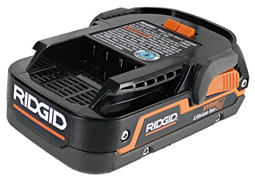 Ridgid Genuine OEM AC840085 1.5 Amp Hour 18V Compact Lithium Ion Power Tool Battery with Onboard Fuel Gauge and Flat Standing Base