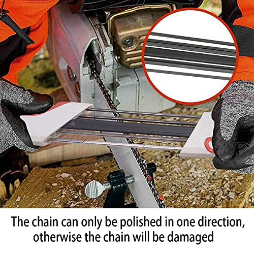 Kenshopping 2-in-1 4.0mm Easy File Chainsaw Chain Sharpener for Stihl Pitch 3/8" Diameter 5/32"