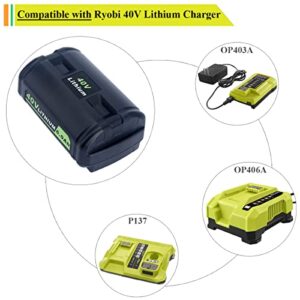 Lasica Replacement for Ryobi 40V 6.0Ah Battery, Compatible with Ryobi 40-Volt Collection Cordless Power Tools RY405010 RY40890VNM OP4040 OP4050A OP40601 OP40201 OP4026 OP4030 OP4060 Lithium Battery