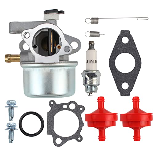 Carbhub 675 190cc Carburetor Kit for Briggs & Stratton Gold 6.25HP 6.75HP MRS Push Mower 675 190cc with Fuel Filter with Spring with Spark Plug