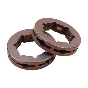 Clutch Drum Rim Sprocket 3/8"-7 Fits Hus-qvarna STIHL 038 MS380 MS381 Chainsaw Replacement Parts (2/Pack)