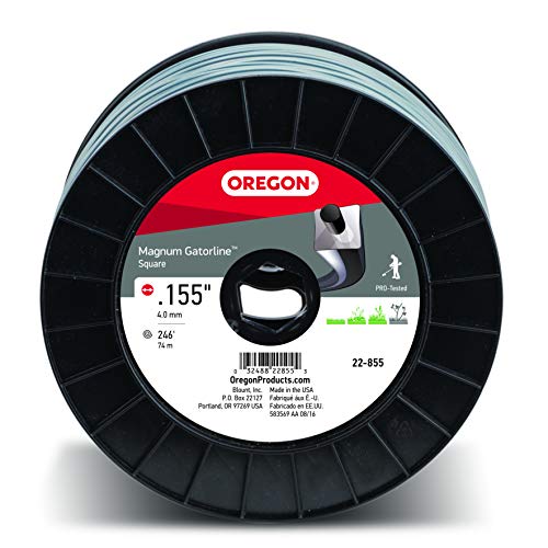 Oregon 22-855 Heavy-Duty Professional Magnum Gatorline Square String Trimmer Line .155-Inch Diameter 3-Pound Spool, Gray