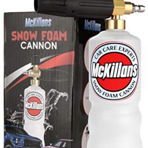 McKillans Car Wash Foam Cannon for Pressure Washer - Foam Cannon Lance Pressure Washer Soap Dispenser - Snow Foam Cannon for Car Washing with Adjustable Thick Foam - Including 1/4 Quick Connector