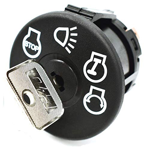 HD Switch Ignition Key Switch for John Deere Tractor LA LA100 LA105 LA110 LA115 LA120 LA125 LA130 LA135 LA140 LA145 LA150 LA155 LA165 LA175 & More - Mower Starter KeySwitch w/2 Keys & Free Keychain