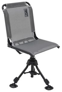 browning huntsman hunting chair – durable techmesh material over steel frame, with 360-degree swivel, adjustable height, and independent leg adjustment, black