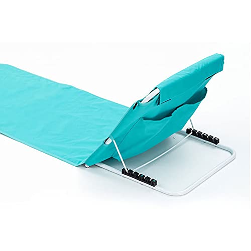 Dheva-C Outdoor Beach Folding Chaise Lounge Chair for Beach, Sunbathing, Patio, Pool, Lawn, Deck, Portable Lightweight Heavy-Duty Adjustable Camping Reclining Chair with Pillow, Blue (Blue) 5560