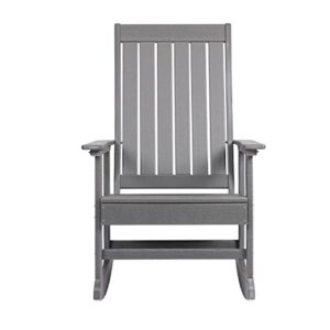 island umbrella nu6913 ez-care tek-wood adirondack rocker, slate grey