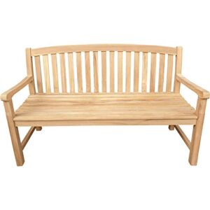 misc seven seas teak wood outdoor patio bench 5 foot brown traditional water resistant