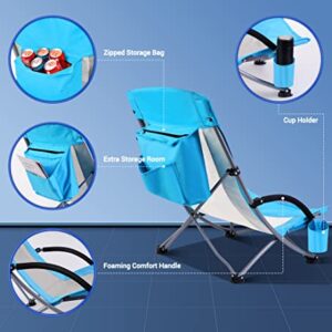 Nice C Beach Chair with Cooler + 2 Pack Beach Chair with Cooler and Umbrella