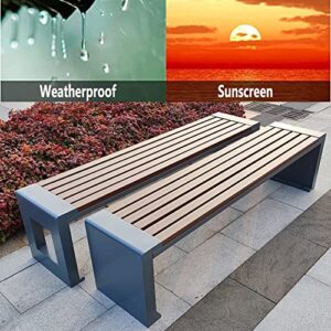 Outdoor Park Backless Bench Patio Seating, Terrace Porch Courtyard Garden Backless Bench, Weatherproof Heavy Bench, 2-6 Seats (Size : 40X45X150CM)