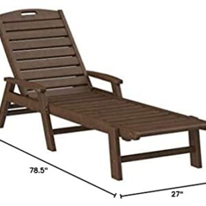 Trex Outdoor Furniture Yacht Club Stackable Chaise Lounger with Arms, Vintage Lantern