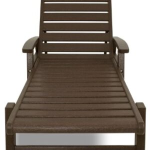 Trex Outdoor Furniture Yacht Club Stackable Chaise Lounger with Arms, Vintage Lantern