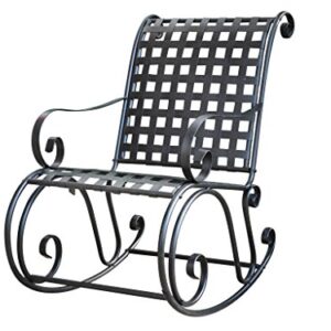 International Caravan Iron Outdoor Patio Rocker