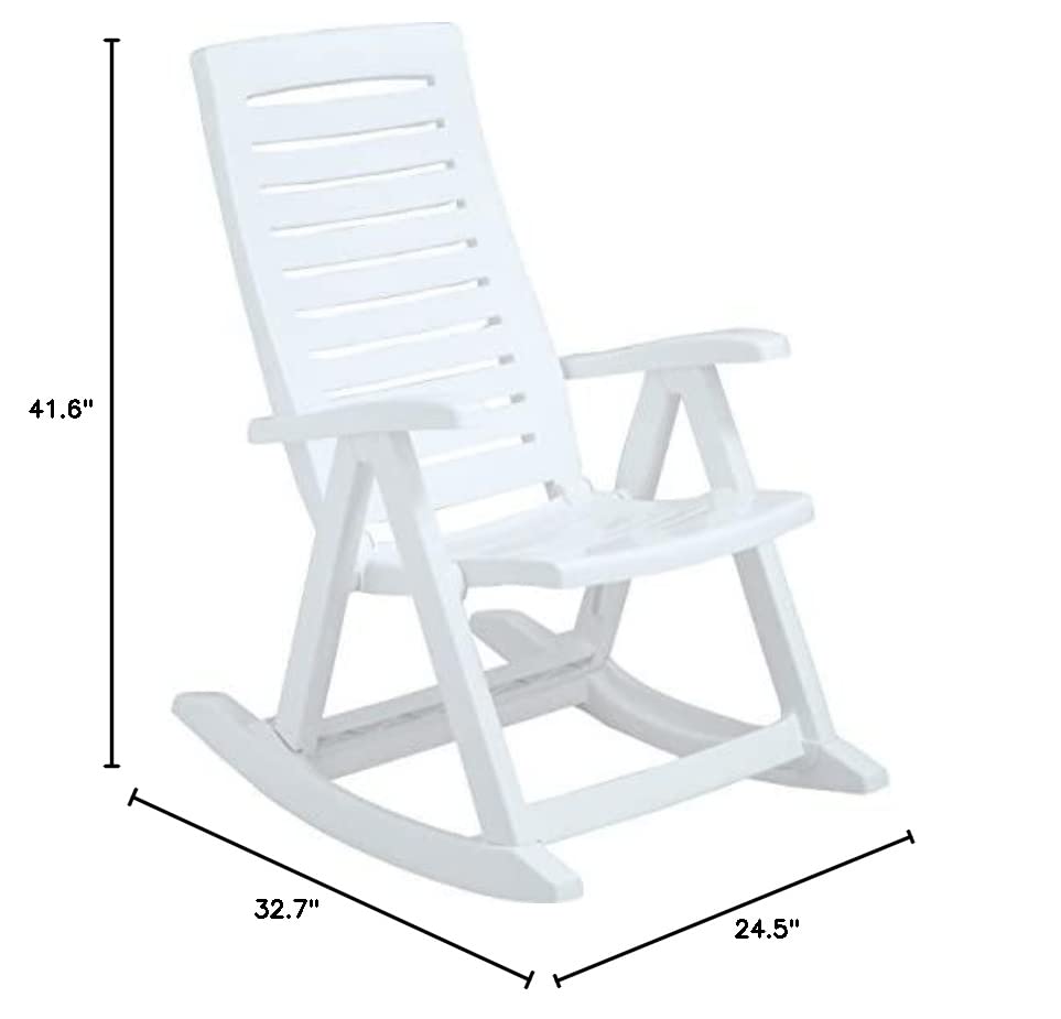 Rimax 10002 Gentle Rocking Chair, White