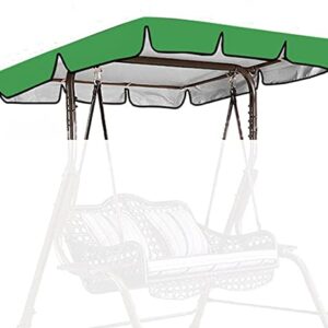 XYQSBY Swing Chair Canopy Replacement 2&3 Seater, Garden Swing Canopy Replacement Waterproof, Outdoor Garden Chair Awning Cover (Color : Dark Green, Size : 190x132x15CM)