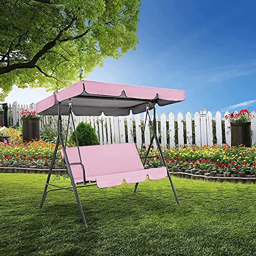 XYQSBY Swing Chair Canopy Seat Replacement Cover, Garden Swing Chair Canopy Replacement 2/3 Seater 210D Waterproof/Anti-UV Silver Coated Oxford Cloth (Color : Beige, Size : 195x125x15CM)