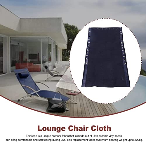 GEZICHTA Ze-ro Gravity Chair Replacement Fabric with 4pcs Rope,Folding Lounge Repair Cloth for Patio Lawn Yard Pool(Blue), free size