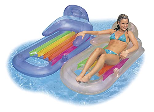 King Kool Lounge Swimming Pool Lounger with Headrest - Set of 2 (Pair), New Version