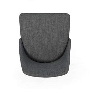 Dawn Modern Fabric Dining Chairs (Set of 2), Charcoal