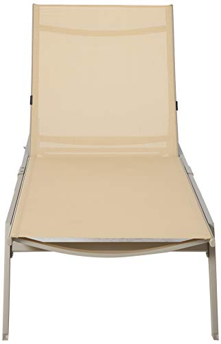Ostrich Outdoor Princeton 2 Pack Patio Chaise Lounges | Patio Lounge Chairs | Patio Chairs | 5-Position Recliner Adjustable Sunbathing Lounge Chair for Patio, Beach, Yard, Pool, Tan & Taupe