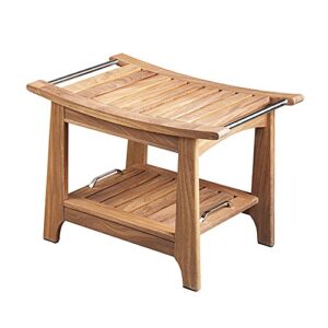 radiant saunas sa5046 teak shower and sauna bench with storage