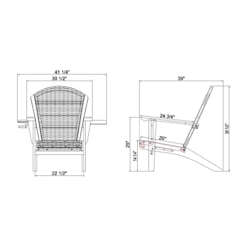 Cambridge Casual Auburn Upholstered Outdoor Adirondack Chair