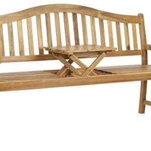 Safavieh Outdoor Collection Mischa Natural Brown Bench