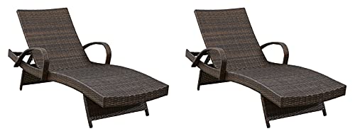 Signature Design by Ashley Kantana Chaise Lounge Set of 2, Brown