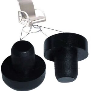 1/2" Nylon Stem Bumper | Black | for Patio Swivel Chairs | Pack of: 25