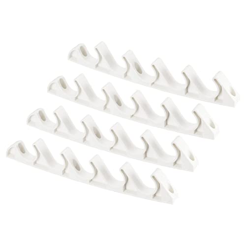 PATIKIL Chaise Adjustment Bracket, 4 Pack 5 Position Lawn Yard Multi Position Back Support Adjuster for Outdoor Lounge Patio, White