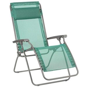 lafuma r-clip batyline iso relaxation patio and poolside zero gravity outdoor lounge recliner, chlorophylle