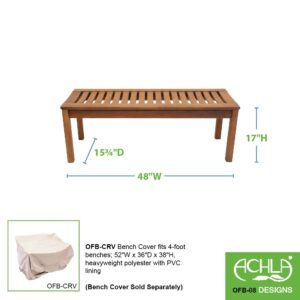 Achla Designs Backless Bench, 4-Foot - OFB-08