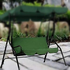 boyspringg swing cushion cover swing seat cover waterproof replacement for 3 seat swing chair all weather swing chair protection 59″x59″x4″ (green)